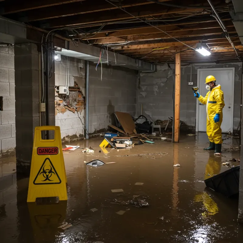 Flooded Basement Electrical Hazard in Federal Way, WA Property